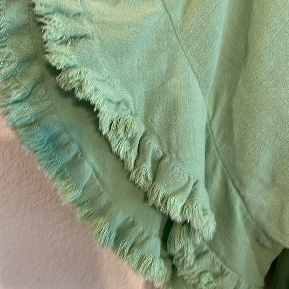 Umgee Women’s Tunic Medium Green Linen Cotton Blend Longline Oversized Tiered - Picture 9 of 15